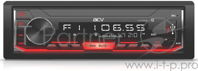 Автомагнитола ACV AVS-816BR 1DIN 4x50Вт