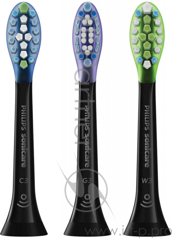 Насадка для зубных щеток Philips Sonicare HX9073/33 (упак.:3шт) 2 Series, 3 Series, DiamondClean/Smart, EasyClean, Essence+, FlexCare/Platinum/Platinum Connected/+, For Kids, HealthyWhite/+, PowerUp