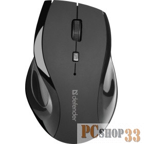 Мышь Defender Accura MM-295 черный 52295 {Беспроводная оптическая мышь, 6 кнопок, 800-1600 dpi}
