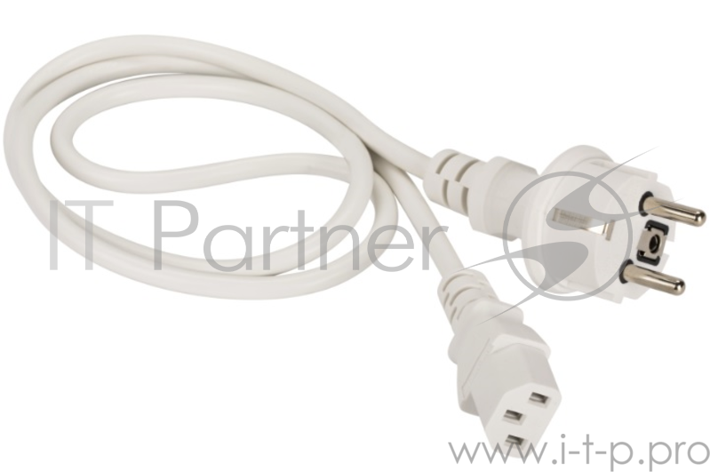 Шнур питания C13-Schuko, 3х0.75, 220В, 10А, белый, 3 метра
