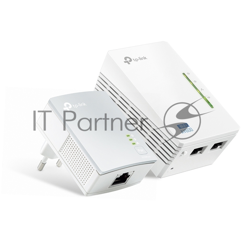 Сетевое оборудование TP-Link TL-WPA4220KIT Комплект адаптеров Powerline стандарта AV500 с функцией усилителя беспроводного сигнала до 300 Мбит/с