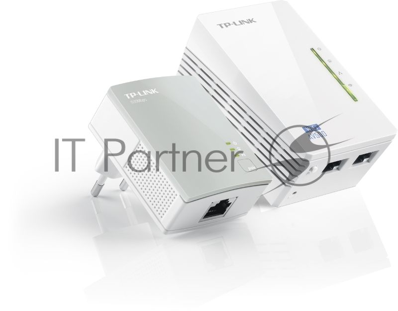 Сетевое оборудование TP-Link TL-WPA4220KIT Комплект адаптеров Powerline стандарта AV500 с функцией усилителя беспроводного сигнала до 300 Мбит/с