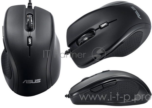 Мышь Asus UX300 PRO черный оптическая (3200dpi) USB для ноутбука (5but)