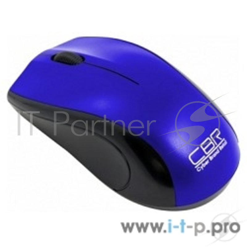 Мышь CBR CM-100 Blue, оптика, 1200dpi, офисн., провод 1.3 метра, USB