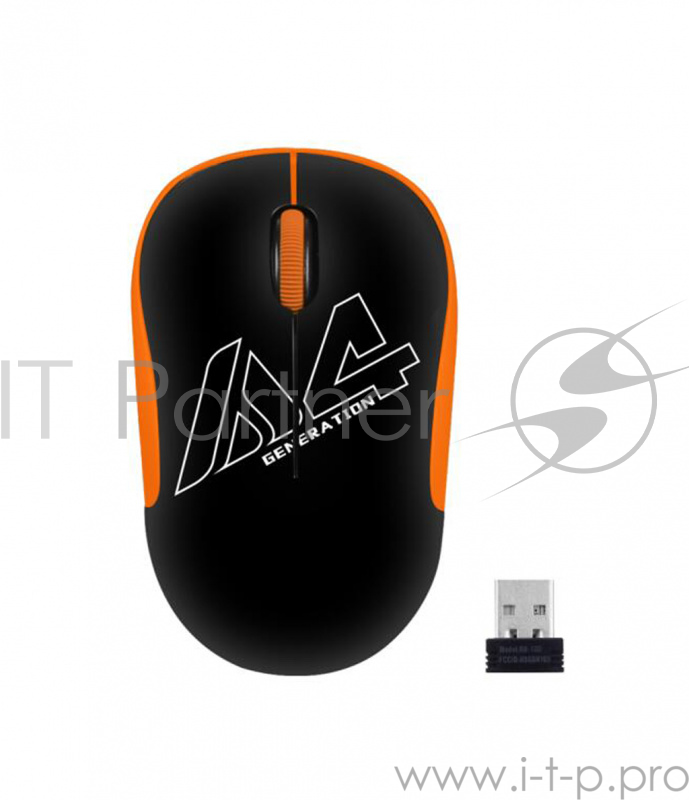Мышь A4 V-Track G3-300N черный/оранжевый оптическая (1000dpi) беспроводная USB