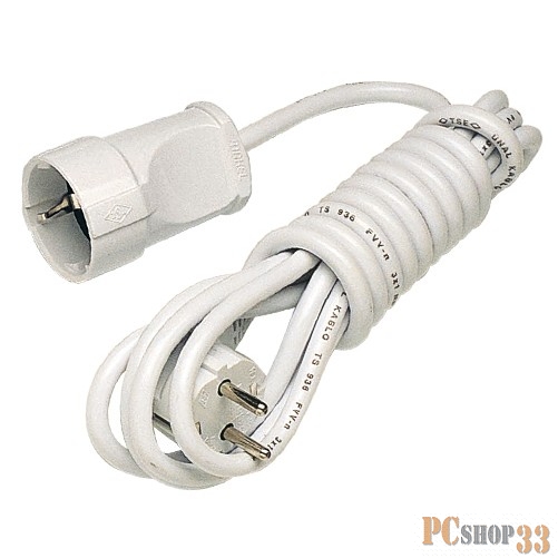 MAKEL 10006 Удлинитель 1 гн 5 м сз бел.