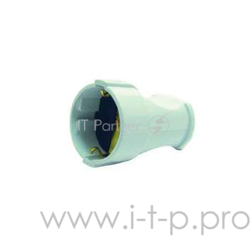 MAKEL 10003 Розетка кабельная c заземлением белая