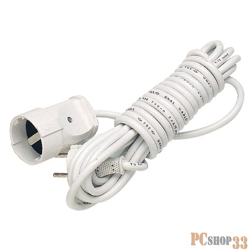 MAKEL 10008 Удлинитель 1 гн 5 м б/з бел.