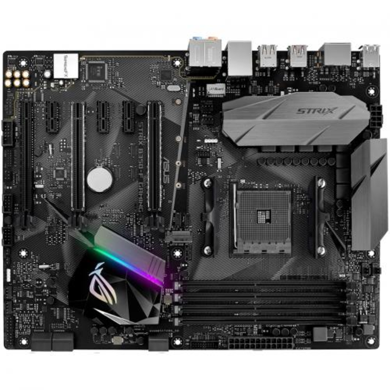 Материнская плата Asus ROG STRIX B350-F GAMING Soc-AM4 AMD B350 4xDDR4 ATX AC`97 8ch(7.1) GbLAN RAID+HDMI+DP