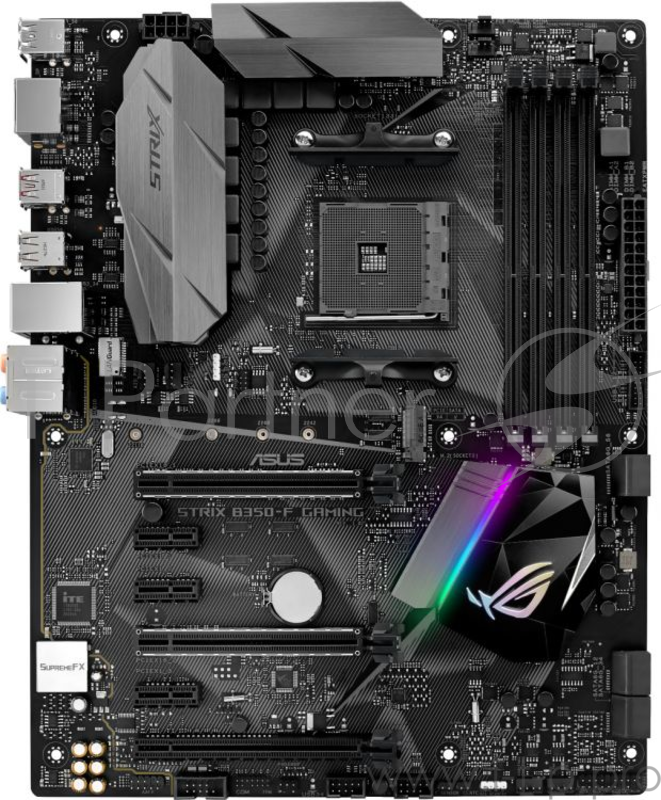Материнская плата Asus ROG STRIX B350-F GAMING Soc-AM4 AMD B350 4xDDR4 ATX AC`97 8ch(7.1) GbLAN RAID+HDMI+DP
