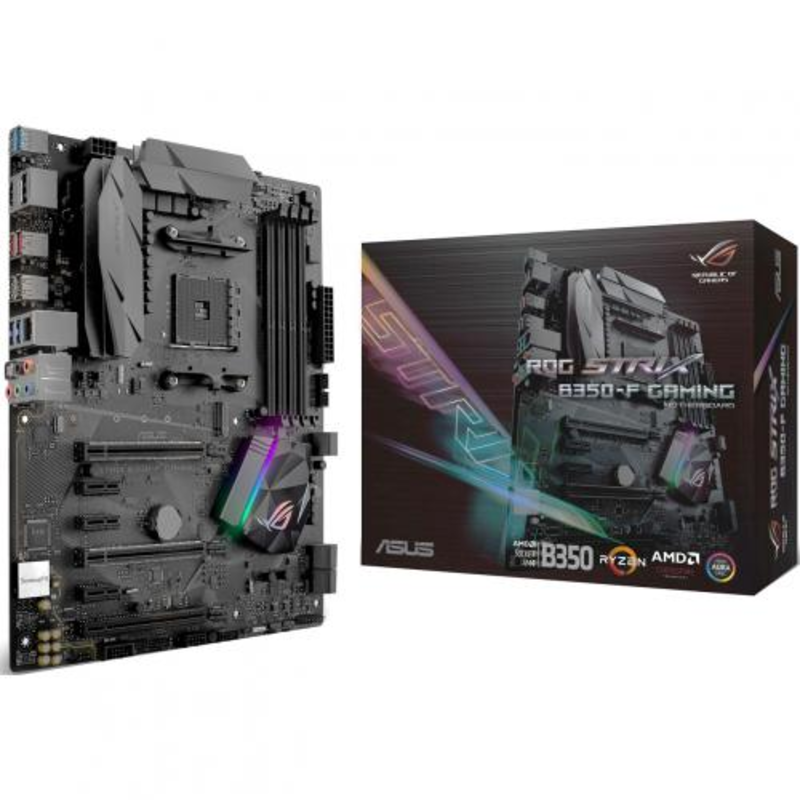 Материнская плата Asus ROG STRIX B350-F GAMING Soc-AM4 AMD B350 4xDDR4 ATX AC`97 8ch(7.1) GbLAN RAID+HDMI+DP