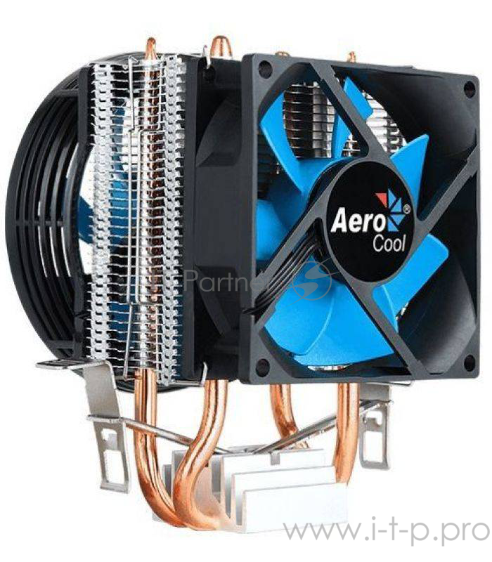 Кулер CPU Aerocool Verkho 2 Dual (универсальный, 120W, 15-25 dB, 1000-2300 rpm, 90+80мм, 4pin, медь+алюминий) RTL