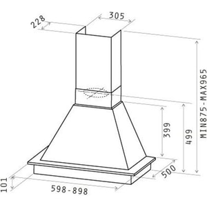 Вытяжка ELICA DAISY WH/A/60 T.GREZZO / пристенная, 60 см, 650 м3/ч, белый