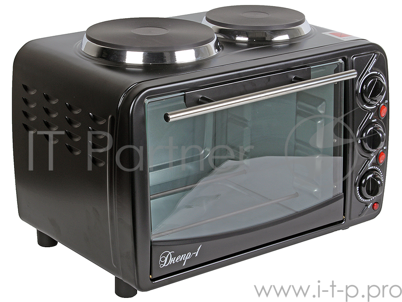 Мини-печь Великие реки Днепр-1, черный, 3200 Вт, 30 л, 2 конфорки