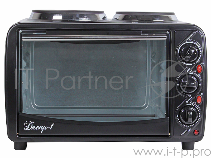 Мини-печь Великие реки Днепр-1, черный, 3200 Вт, 30 л, 2 конфорки