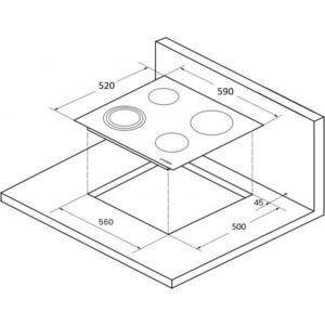 Электрическая варочная поверхность Kuppersberg Электрическая, Электрическая независимая варочная поверхность стеклокерамическая, ширина 60 см, 4 зоны ускоренного нагрева HI-Light, 1 зона с тройным расширением, сенсорное управление + слайдер, 5 цифро