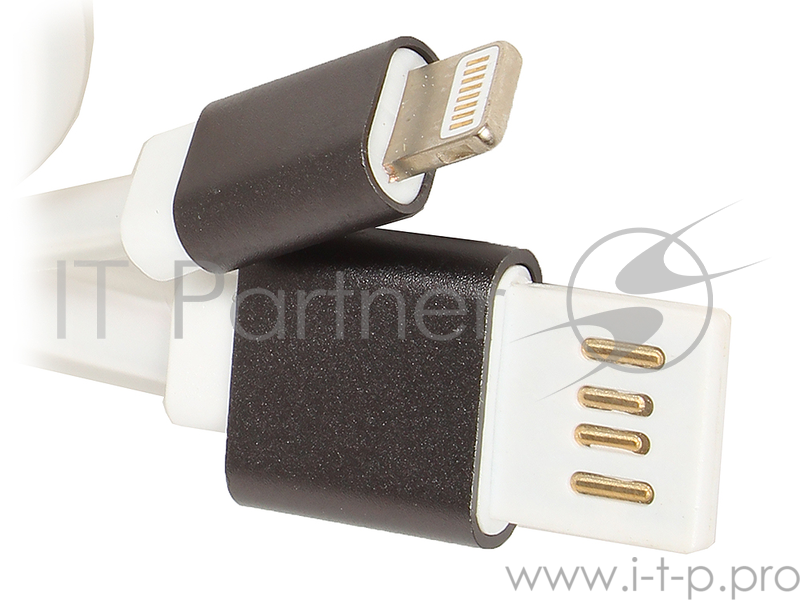 Кабель Gembird Кабель USB 2.0 Cablexpert CC-ApUSBgy1m, AM/Lightning 8P, 1м, силиконовый шнур, разъемы темно-серый металлик, пакет