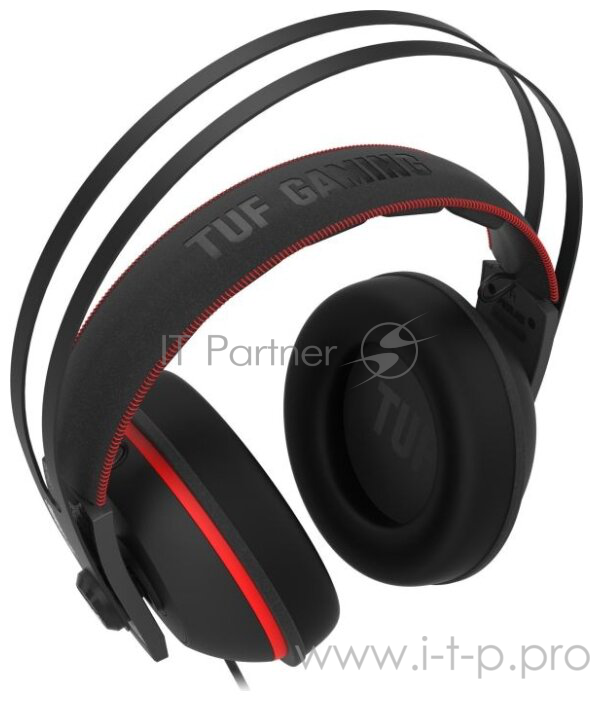 Игровые наушники ASUS TUF Gaming H7 Core чёрно-красные (53 мм, неодимовые магниты, 32 Ом, 20~20000 Гц, микрофон, USB, PC, Mac, PS4, Nintendo Switch, Xbox One, 90YH01QR-B1UA00)