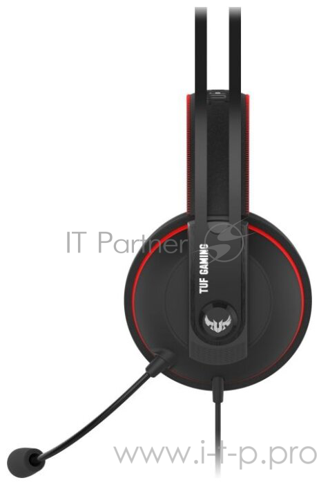 Игровые наушники ASUS TUF Gaming H7 Core чёрно-красные (53 мм, неодимовые магниты, 32 Ом, 20~20000 Гц, микрофон, USB, PC, Mac, PS4, Nintendo Switch, Xbox One, 90YH01QR-B1UA00)