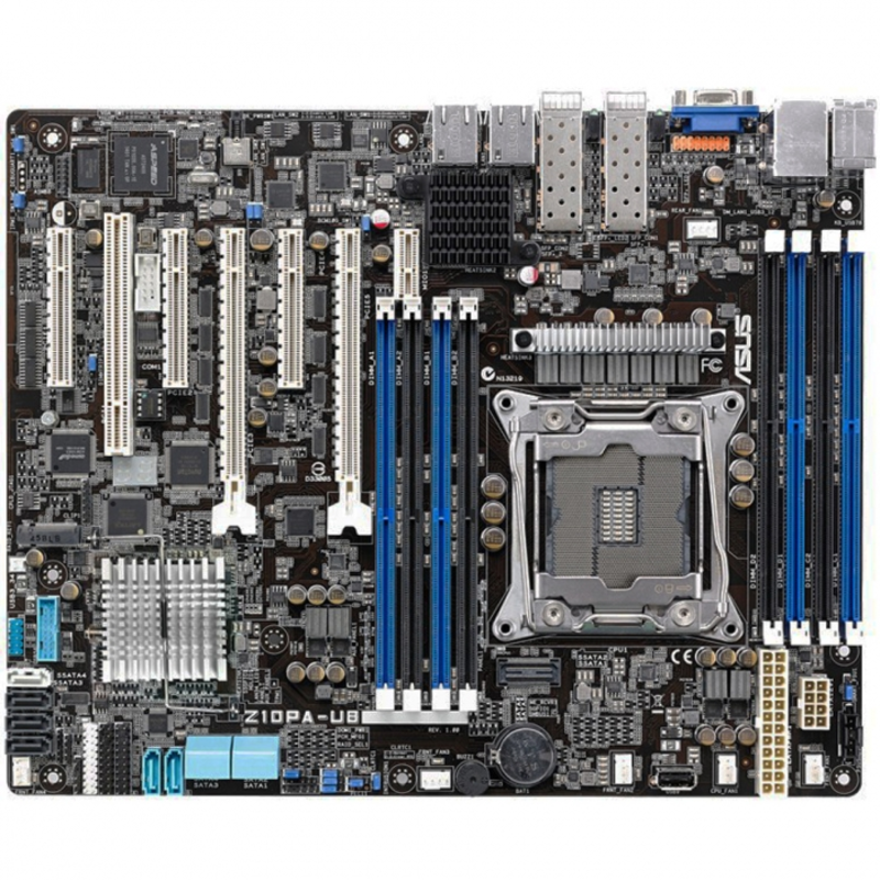 Серверная материнская плата MB ASUS Z10PA-U8/10G-2S Intel C612, 1x LGA-2011-3, Xeon E5-1600 v3/2600v3, 8xDDR4/2133 (512GB/LRDIMM), VGA: Aspeed AST2400 32 MB, 2xPCIex16 (x16)+3xPCIex8+1xPCI-32, 3xUSB 2.0+3xUSB 3.0, 1xCOM port, 2xGBL+1 x Dual Port BCM5