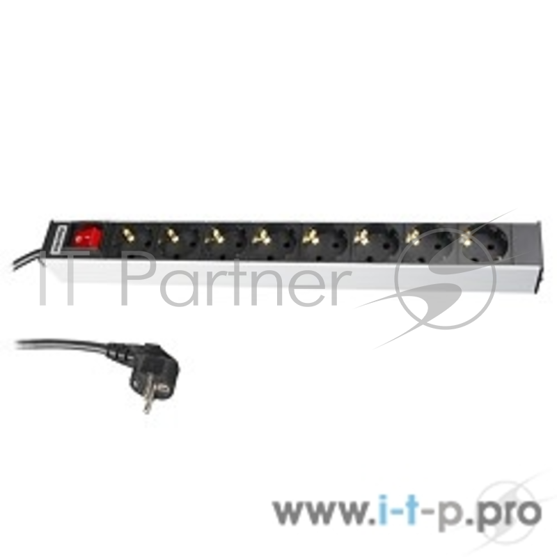 Монтажное оборудование Hyperline SHT19-8SH-S-2.5EU Блок розеток для 19