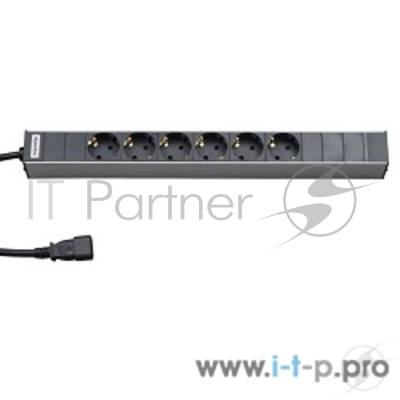 Монтажное оборудование Hyperline SHT19-6SH-2.5IEC Блок розеток для 19