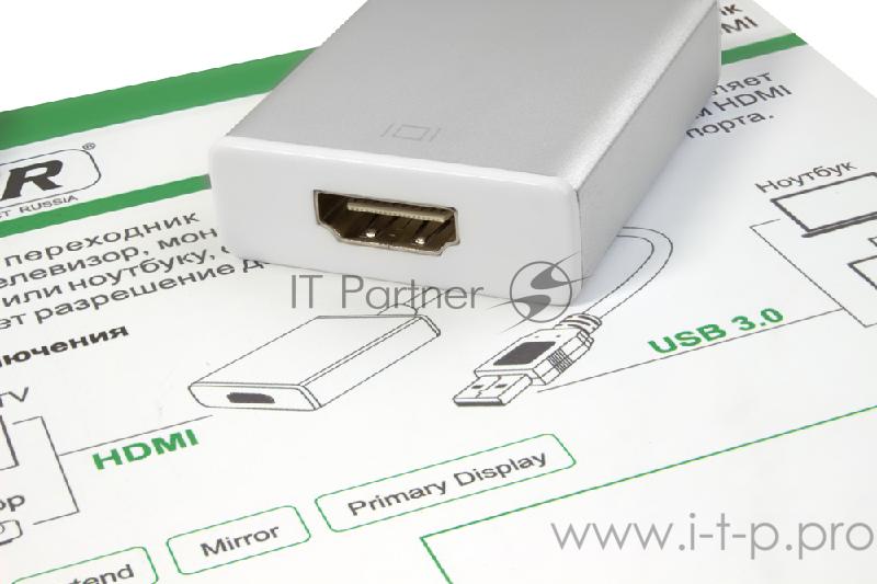 Greenconnect Конвертер-переходник USB 3.0 AM -> HDMI 19F серия Greenline GCR-U32HD2 Greenconnect Конвертер-переходник USB 3.0 AM -> HDMI 19F серия Greenline GCR-U32HD2