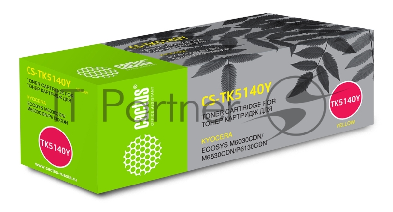 Расходные материалы Cactus TK-5140 Картридж для Kyocera ECOSYS M6030cdn/M6530cdn/P6130cdn, Y, 5K