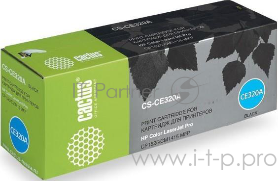 Расходные материалы CACTUS CE320A Картридж Cactus CS-CE320A для принтеров HP LaserJet CP1525 черный 2000 стр.