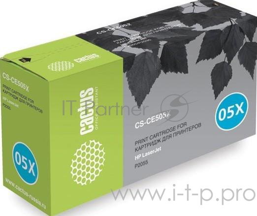 Расходные материалы CACTUS CE505X Картридж (CS-CE505XS) для LaserJet P2055, черный, 6500 стр.