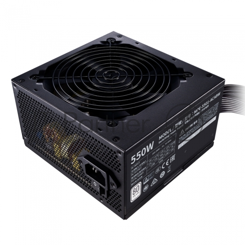 Блок питания 550 Ватт Power Supply Cooler Master MWE White, 550W, ATX, 120mm, 6xSATA, 2xPCI-E(6+2), APFC, 80+ White