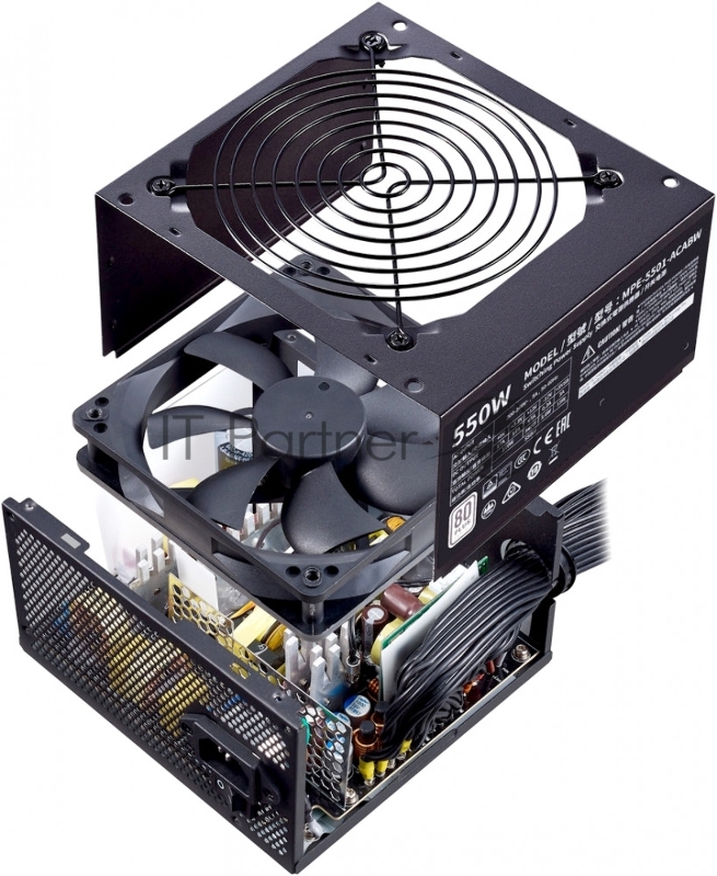 Блок питания 550 Ватт Power Supply Cooler Master MWE White, 550W, ATX, 120mm, 6xSATA, 2xPCI-E(6+2), APFC, 80+ White