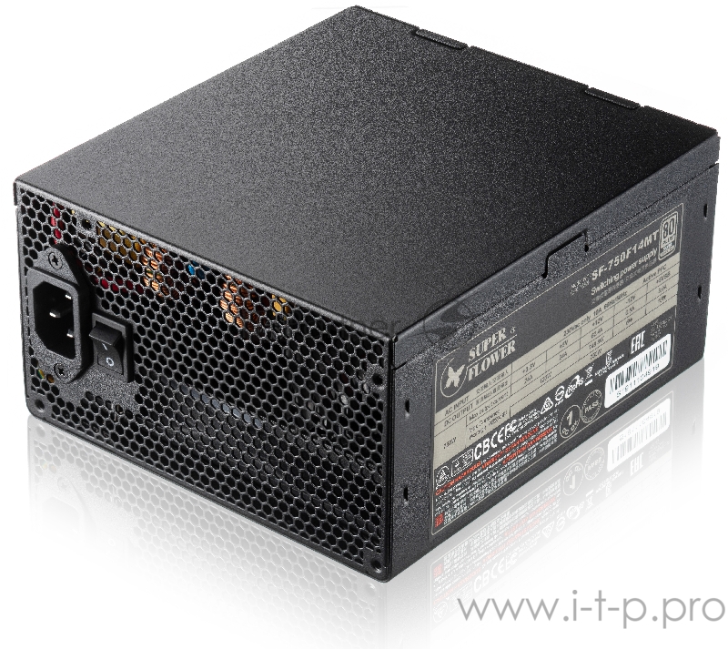 блок питания 750 Ватт Super Flower Power Supply Leadex Silver, 750W, ATX, 135mm, 9xSATA, 4xPCI-E(6+2), APFC, 80+ Silver, Full Modular