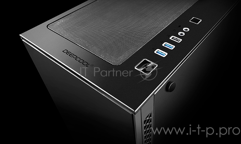 Корпус Deepcool MATREXX 70 ADD-RGB 3F без БП, большое боковое окно, 3xRGB LED 120мм ветилятора спереди, RGB LED спереди, черный, E-ATX