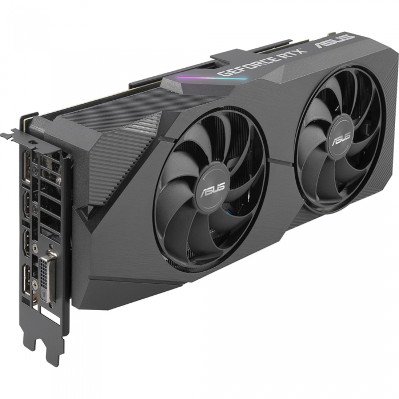 Видеокарта ASUS DUAL-RTX2060S-8G-EVO // RTX2060S,HDMI*2,DP*2,DVI*1,8GD6 90YV0DF2-M0NA00