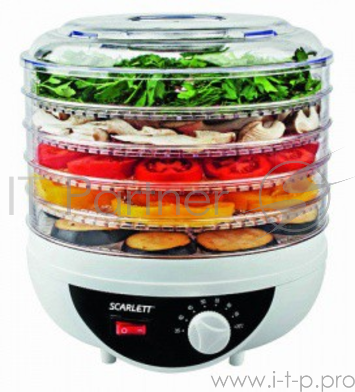 Сушка для фруктов и овощей Scarlett SC-421 5под. 250Вт белый