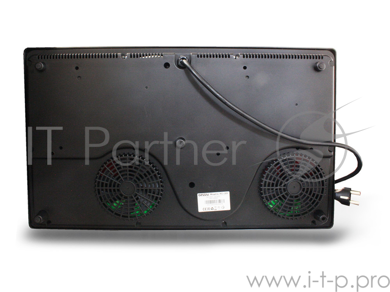 Плитка индукционная GINZZU HCI-205 черная, 1400Вт+2000Вт, сенсорное управление, 2 конфорки