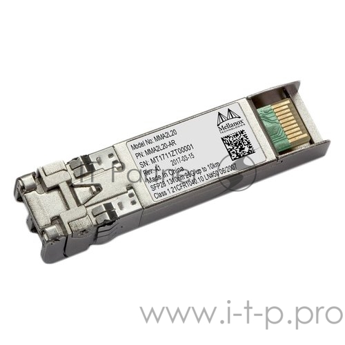 Оптический модуль Mellanox® optical transceiver, 25GbE, 25Gb/s, SFP28, LC-LC, 1310nm, LR up to 10km