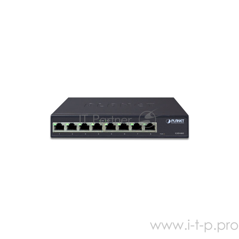 GSD-805 SOHO коммутатор 8-Port 1000Base-T Desktop Gigabit Ethernet Switch - Internal Power
