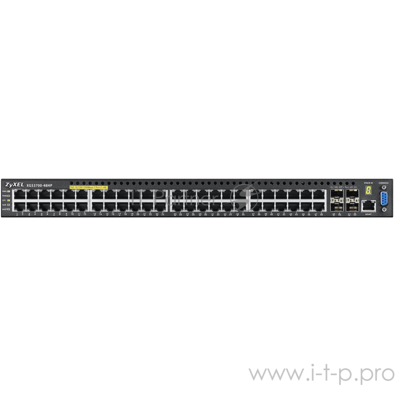 Коммутатор ZYXEL XGS3700-48HP 48-port Managed L2+ High Power PoE Gigabit Switch with 4 slots 10G SFP+