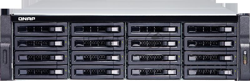 Сетевое хранилище без дисков SMB QNAP TS-1683XU-RP-E2124-16G 16-Bay NAS (16x 2.5/3.5 SATA HDD/SSD), Intel Xeon E-2124 4-core 3.3 GHz (up to 4.3 GHz), 16 GB DDR4 ECC RAM (2 x 8GB) up to 64 GB ( 4 x 16 GB), 4x GbE LAN, 2 x 10GbE SFP+, rackmount 3U, 2x