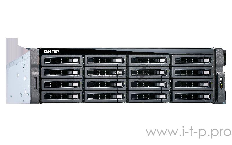 Сетевое хранилище без дисков SMB QNAP TS-1683XU-RP-E2124-16G 16-Bay NAS (16x 2.5/3.5 SATA HDD/SSD), Intel Xeon E-2124 4-core 3.3 GHz (up to 4.3 GHz), 16 GB DDR4 ECC RAM (2 x 8GB) up to 64 GB ( 4 x 16 GB), 4x GbE LAN, 2 x 10GbE SFP+, rackmount 3U, 2x