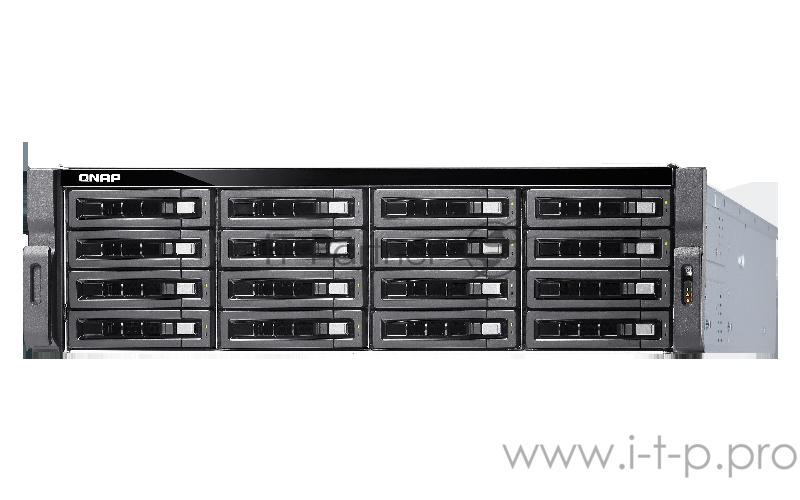 Сетевое хранилище без дисков SMB QNAP TS-1683XU-RP-E2124-16G 16-Bay NAS (16x 2.5/3.5 SATA HDD/SSD), Intel Xeon E-2124 4-core 3.3 GHz (up to 4.3 GHz), 16 GB DDR4 ECC RAM (2 x 8GB) up to 64 GB ( 4 x 16 GB), 4x GbE LAN, 2 x 10GbE SFP+, rackmount 3U, 2x