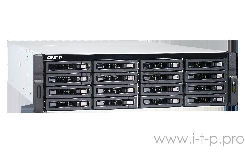 Сетевое хранилище без дисков SMB QNAP TS-1683XU-RP-E2124-16G 16-Bay NAS (16x 2.5/3.5 SATA HDD/SSD), Intel Xeon E-2124 4-core 3.3 GHz (up to 4.3 GHz), 16 GB DDR4 ECC RAM (2 x 8GB) up to 64 GB ( 4 x 16 GB), 4x GbE LAN, 2 x 10GbE SFP+, rackmount 3U, 2x