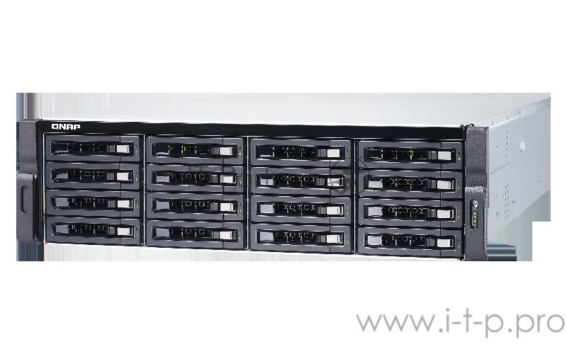 Сетевое хранилище без дисков SMB QNAP TS-1683XU-RP-E2124-16G 16-Bay NAS (16x 2.5/3.5 SATA HDD/SSD), Intel Xeon E-2124 4-core 3.3 GHz (up to 4.3 GHz), 16 GB DDR4 ECC RAM (2 x 8GB) up to 64 GB ( 4 x 16 GB), 4x GbE LAN, 2 x 10GbE SFP+, rackmount 3U, 2x