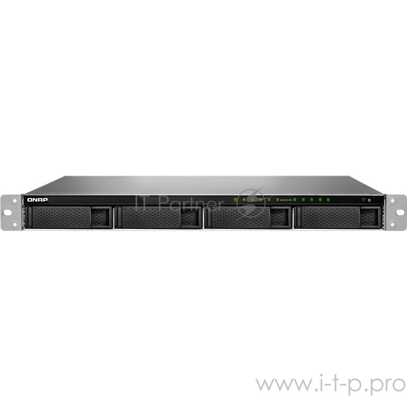 Сетевое хранилище без дисков SMB QNAP TVS-972XU-RP-i3-4G 9-Bay NAS, Intel Core i3-8100 4-core 3.6 GHz Processor, 4 GB UDIMM DDR4 (1 x 4GB), 4 x 2.5/3.5 SATA HDD/SSD and 5 x 2.5 SATA SSD, 2x GbE LAN, 2 x 10GbE SFP+, 2xPSU, 1U Rackmount. W/o rail kit R