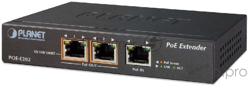 POE-E202 PoE расширитель 1-Port 802.3at PoE+ to 2-Port 802.3af/at Gigabit PoE Extender