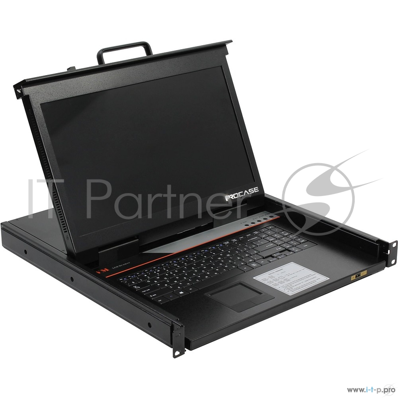 консоли ProCase E1708HD Консоль однорельсовая , КВМ 8 порт, LCD 17'', single rail console KVM 8 port, LCD D-Sub, USB, разрешение 1920*1080, 8 кабелей