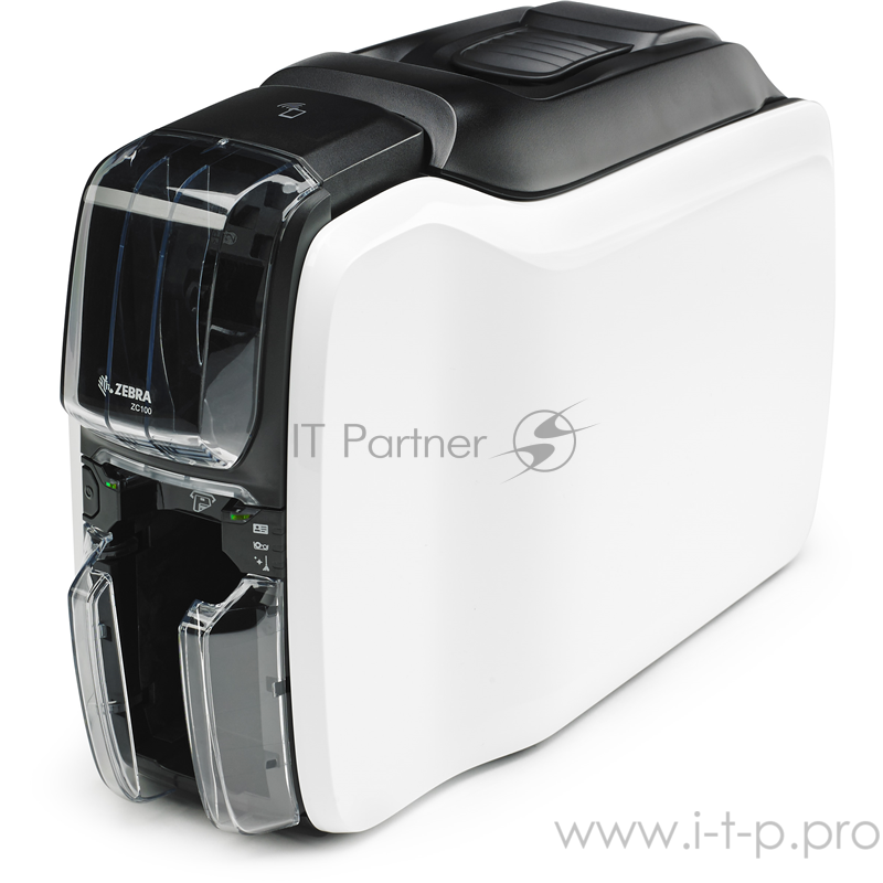 Карточный принтер ZC100 Printer ZC100, Single Sided, UK/EU Cords, USB Only, Windows Driver, CardStudio 2.0 (Standard) application, 200 PVC cards, YMCKO ribbon (200 images)