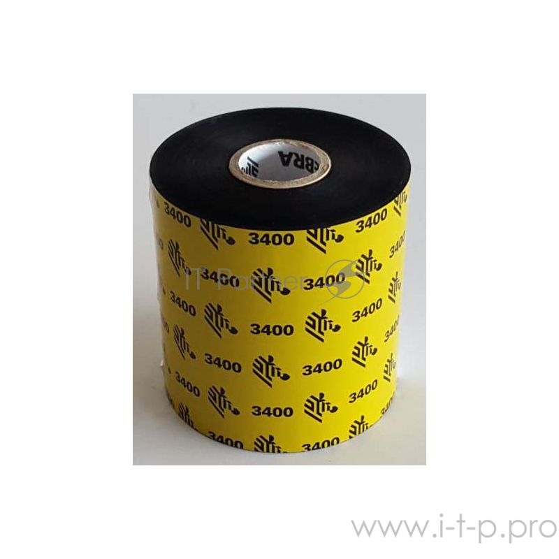 Термотрансферная лента (риббон) Wax/Resin Ribbon, 156mmx450m, 3400 High Performance, 25mm core, 6/box